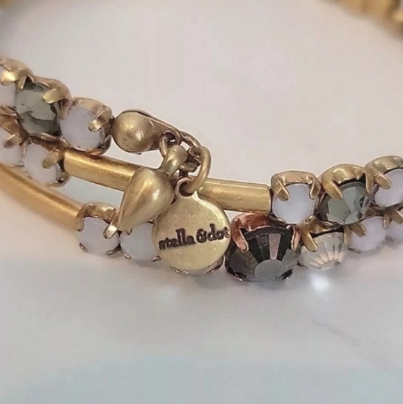 Stella and Dot Isabelle Wrap Bracelet Gold Crystals Romantic Sparkle - Picture 2 of 3